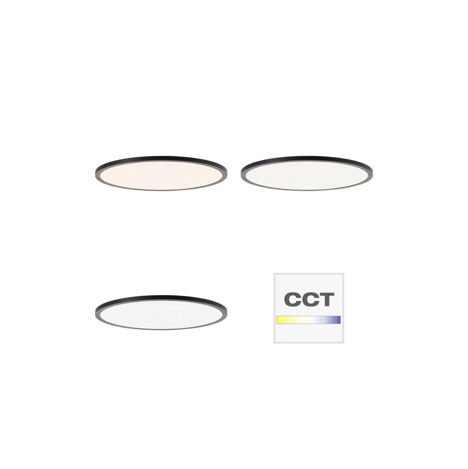 Brilliant Tuco Taklampa Plast Svart Vit 32W 3900lm - 830-865 CCT | 500mm - Fjärrkontroll Dimbar
