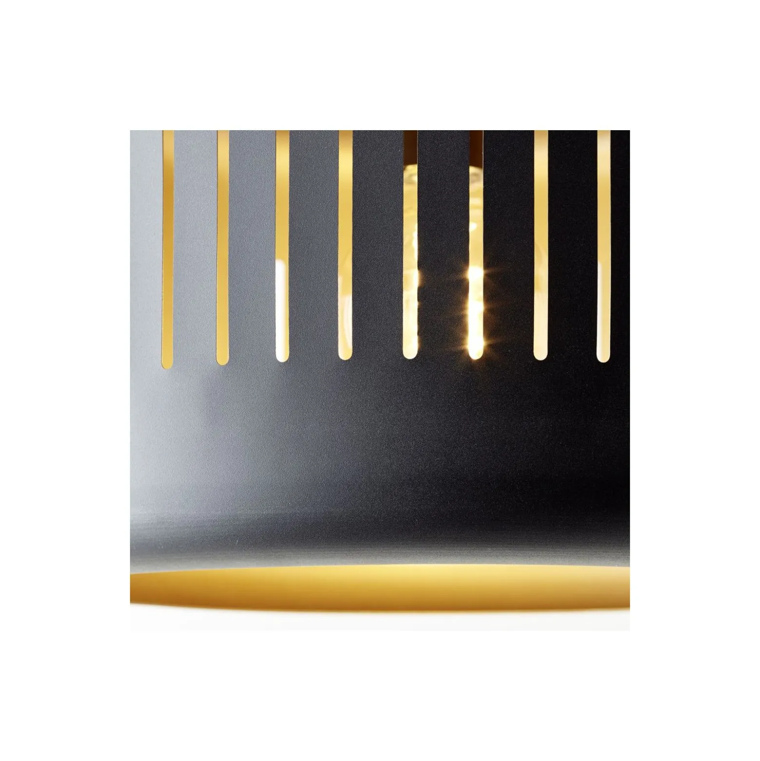 Brilliant Tyas Pendellampa Metall Svart Guld | 380mm - Passande för 1x E27