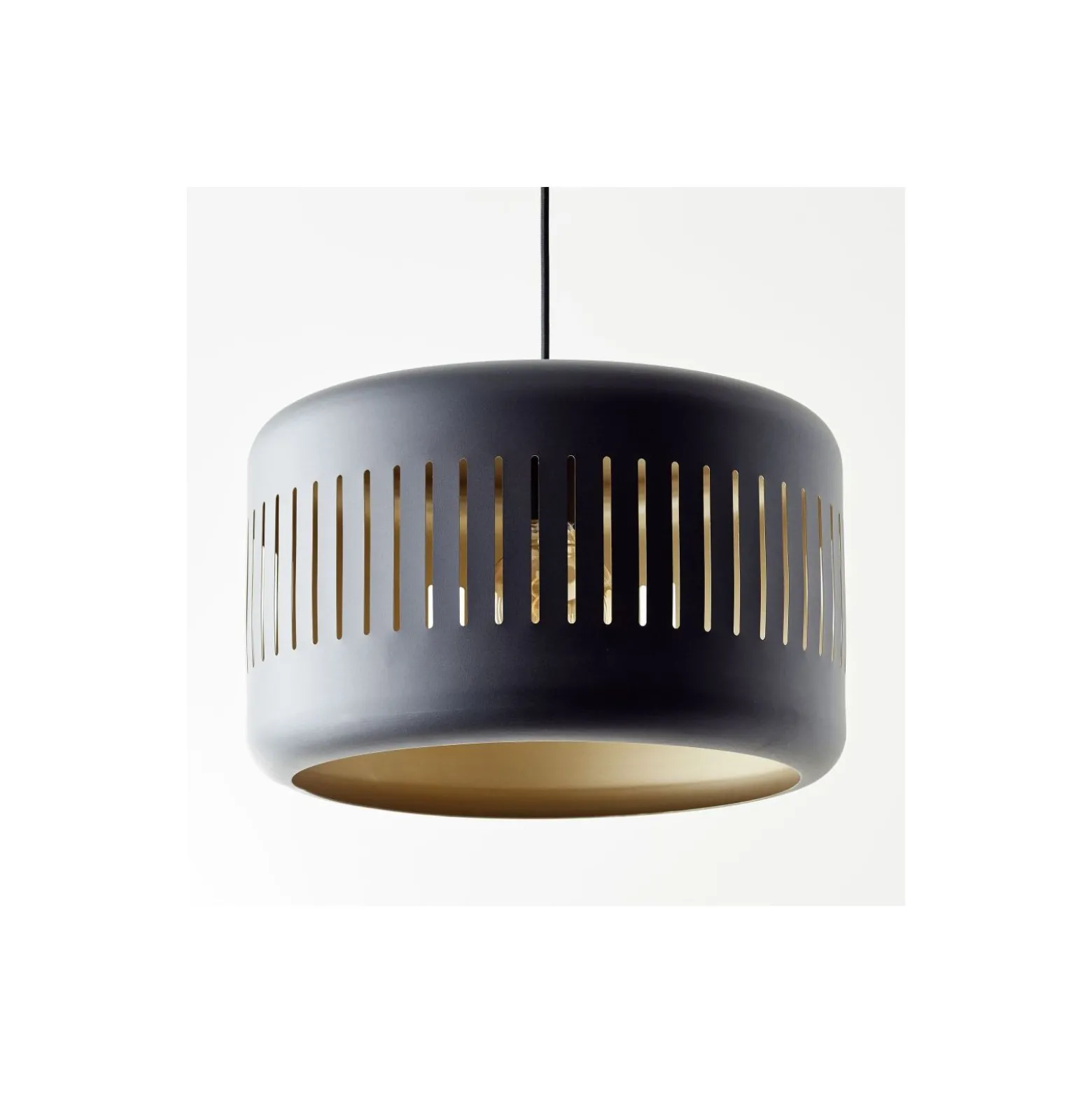 Brilliant Tyas Pendellampa Metall Svart Guld | 380mm - Passande för 1x E27