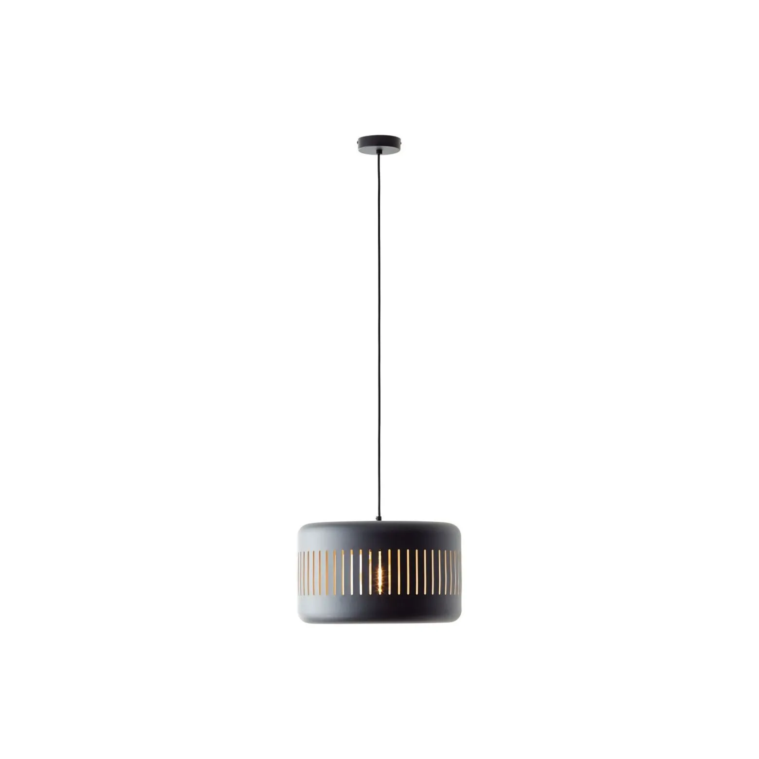 Brilliant Tyas Pendellampa Metall Svart Guld | 380mm - Passande för 1x E27