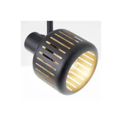 Brilliant Tyas Taklampa Aluminium Metall Svart Guld | Passande för 2x E14