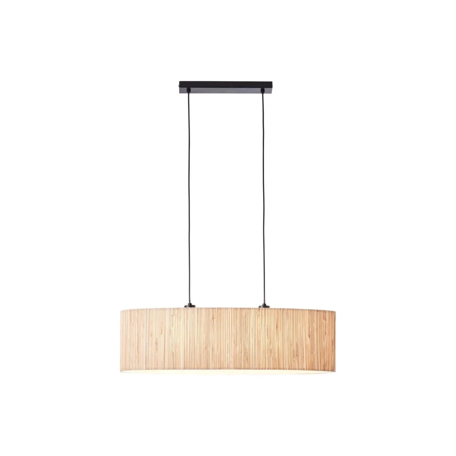 Brilliant Wimea Pendellampa Metall Svart Beige | Passande för 2x E27