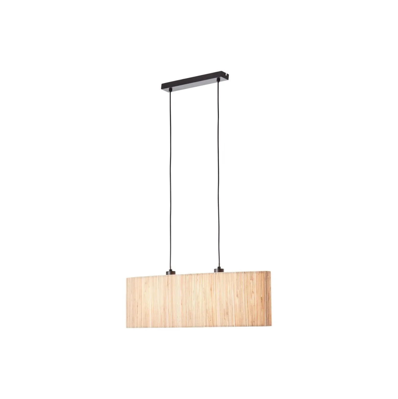 Brilliant Wimea Pendellampa Metall Svart Beige | Passande för 2x E27