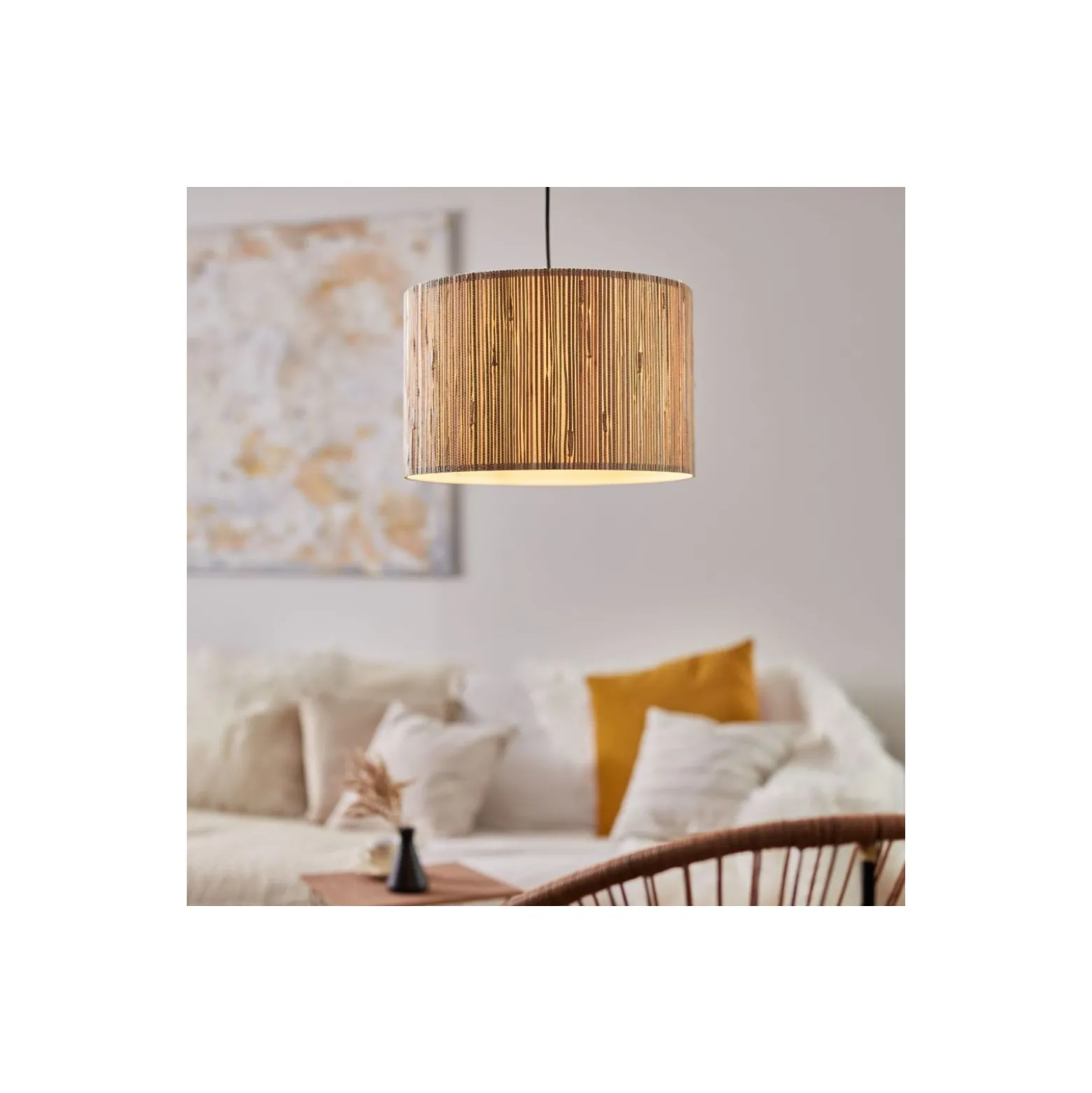 Brilliant Wimea Pendellampa Metall Beige | 350mm - Passande för 1x E27