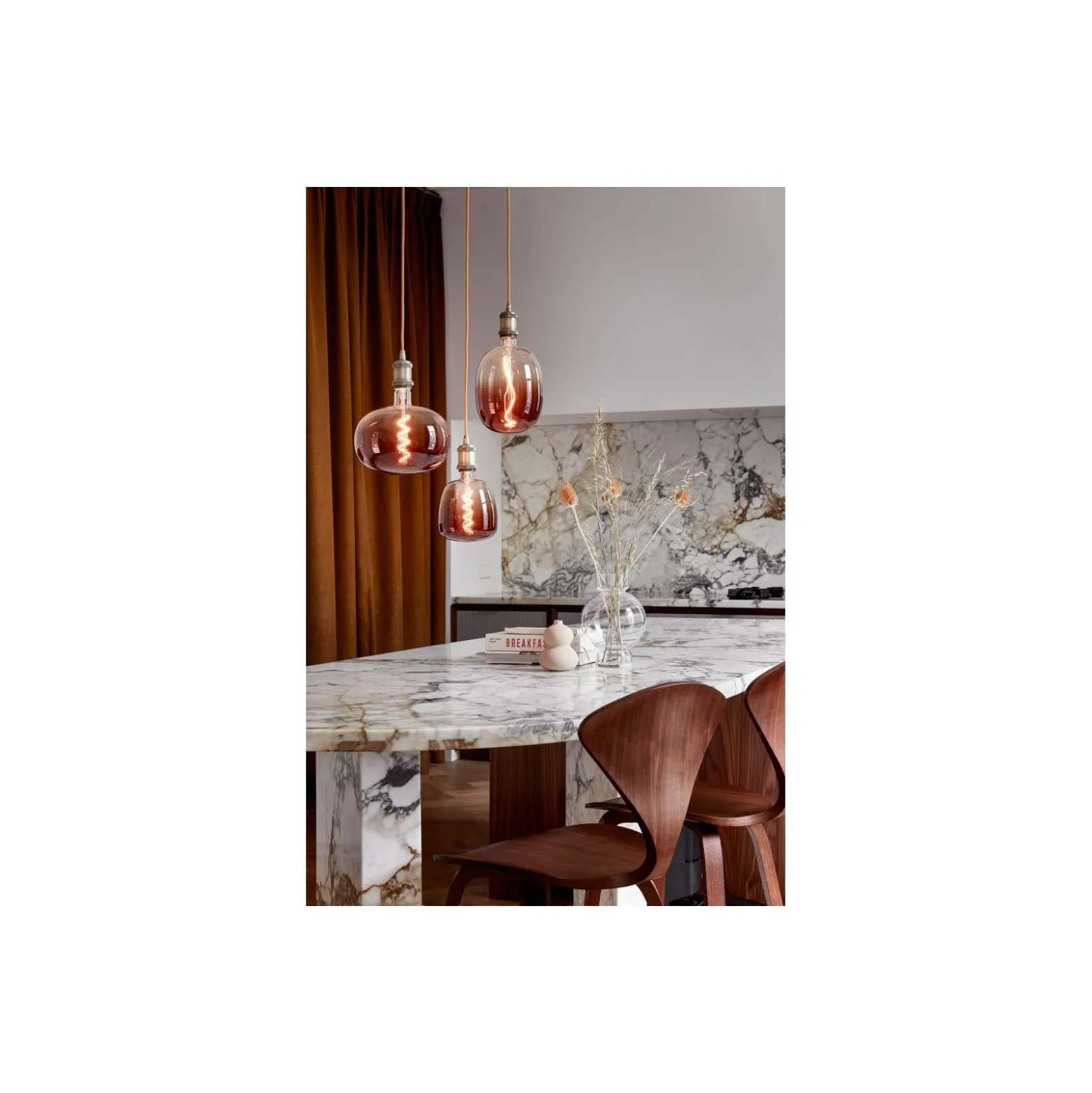 Calex Kiruna Marron LED E27 Filament 5W 130lm - 818 Extra Varm Vit | Dimbar