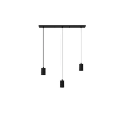 Calex Retro Pendellampa Cordset Rektangulär Metall Svart |incl. kabel 2 Meter - Passande för 3xE27