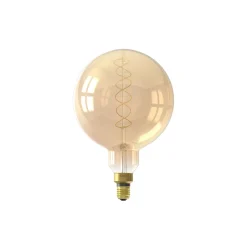 Calex XXL Mega Guld Globe LED E27 G200 Filament 3W 250lm- 822 Extra Varm Vit | Dimbar