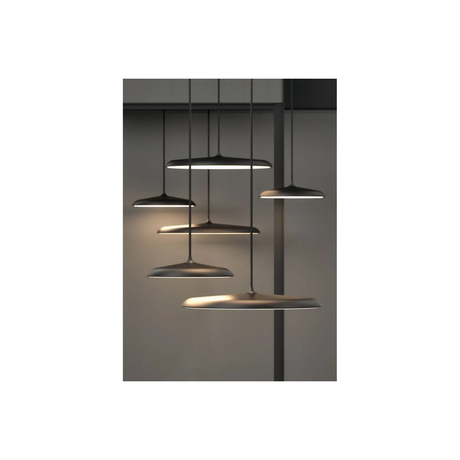 DFTP by Nordlux Artist 40 Pendellampa Metall Svart 25W 2300lm - 930 Varm Vit | Bästa Färgåtergivning - Dimbar