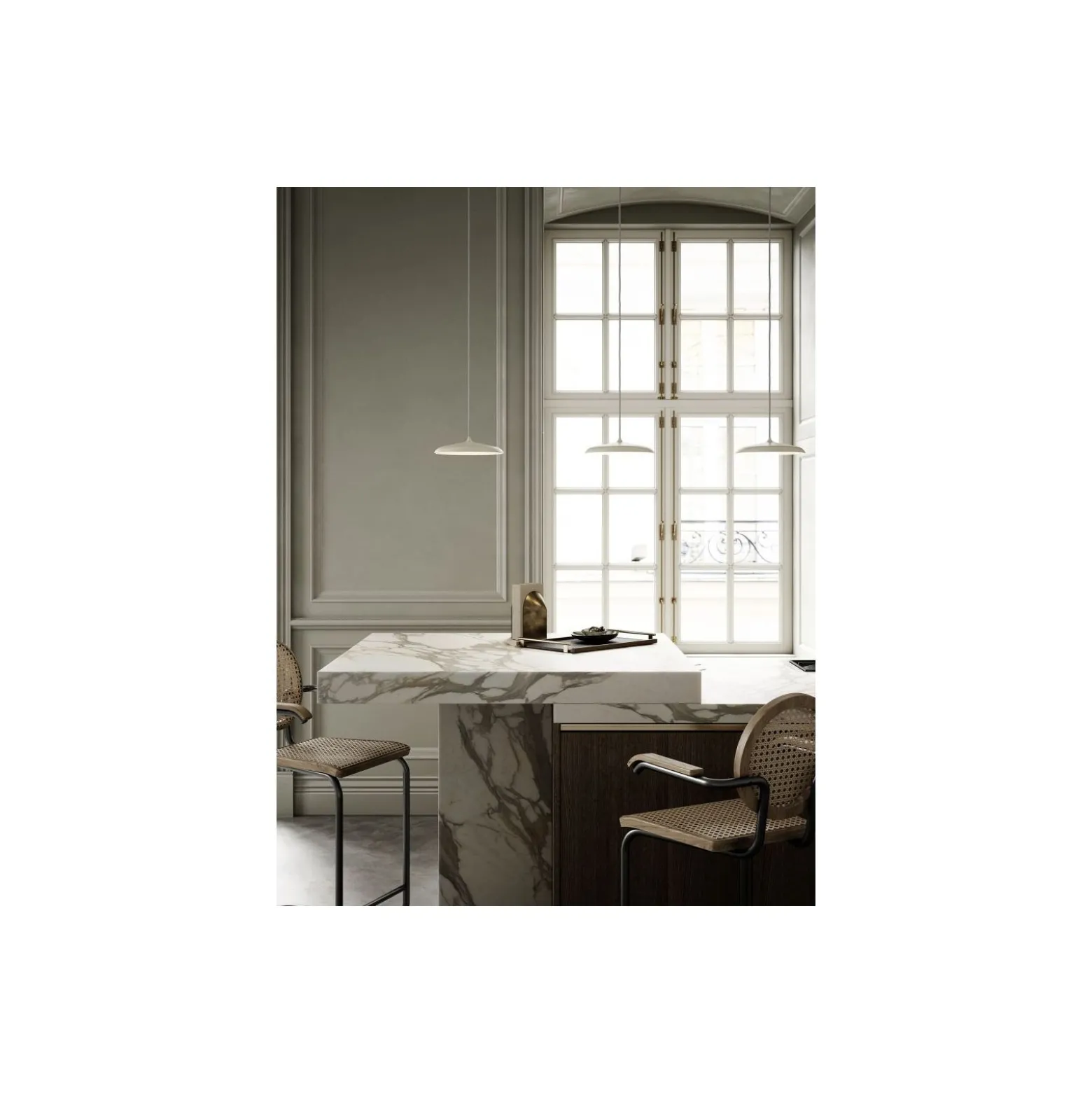 DFTP by Nordlux Artist 25 Pendellampa Metall Beige 15W 1000lm - 930 Varm Vit | Bästa Färgåtergivning - Dimbar