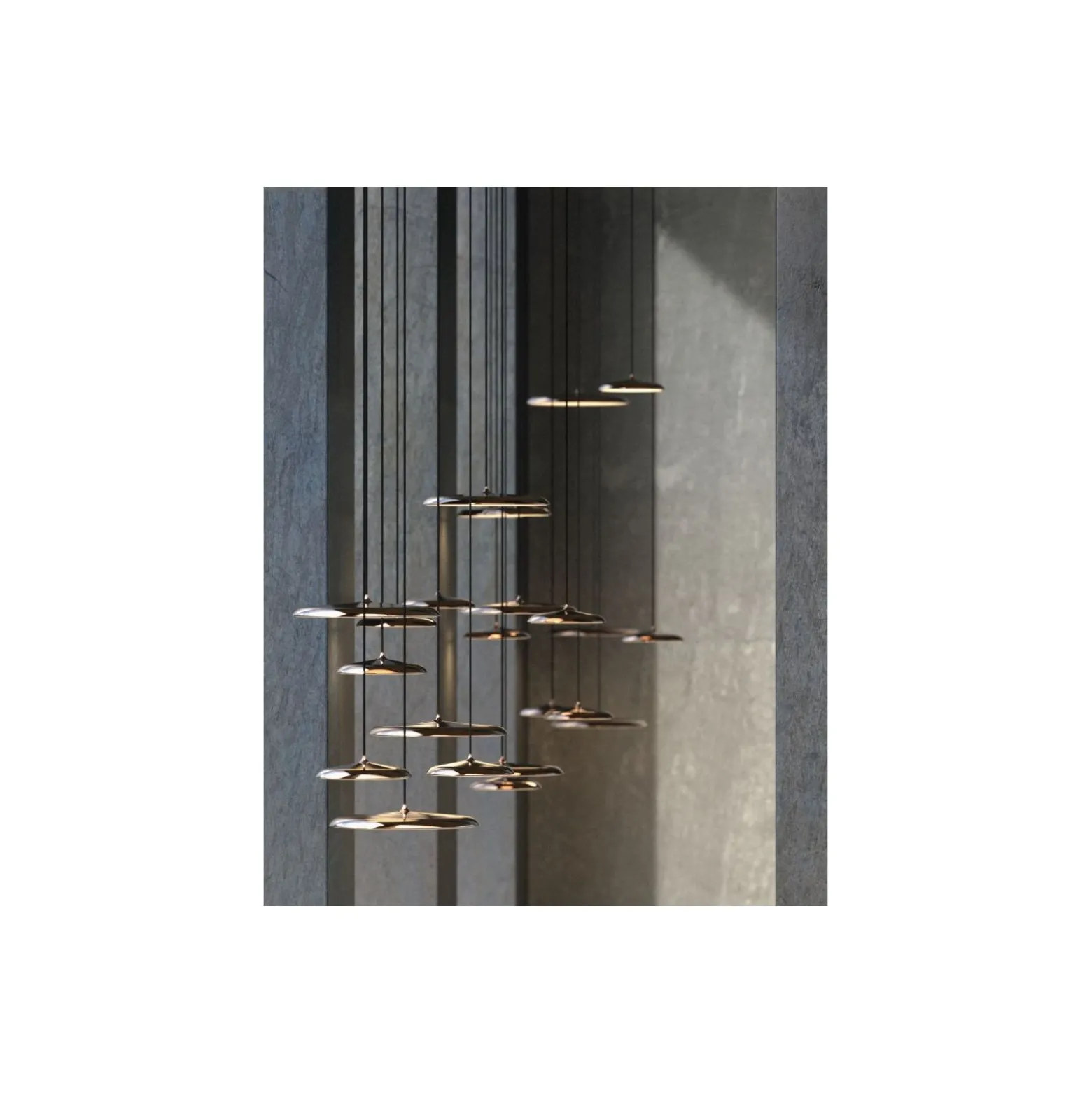 DFTP by Nordlux Artist 25 Pendellampa Metall Grå 15W 1000lm - 930 Varm Vit | Bästa Färgåtergivning - Dimbar