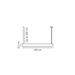 DFTP by Nordlux Beau 100 Pendellampa Metall Svart 15W 1500lm - 827 Extra Varm Vit | Dimbar