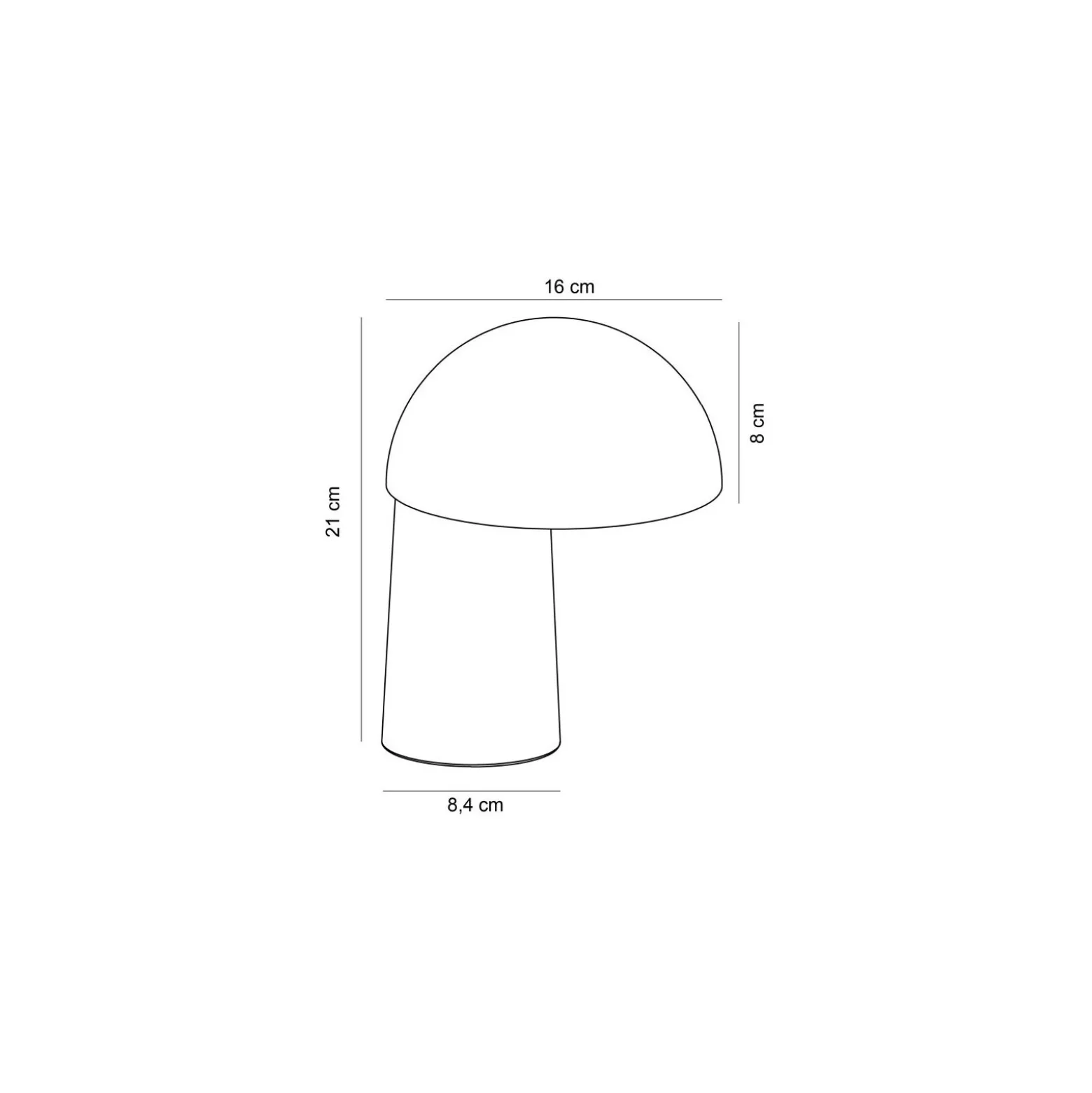 DFTP by Nordlux Bordslampa Faye Metall Beige 1W 300lm - 827 Extra Varm Vit | 173mm - Touch Dimbar