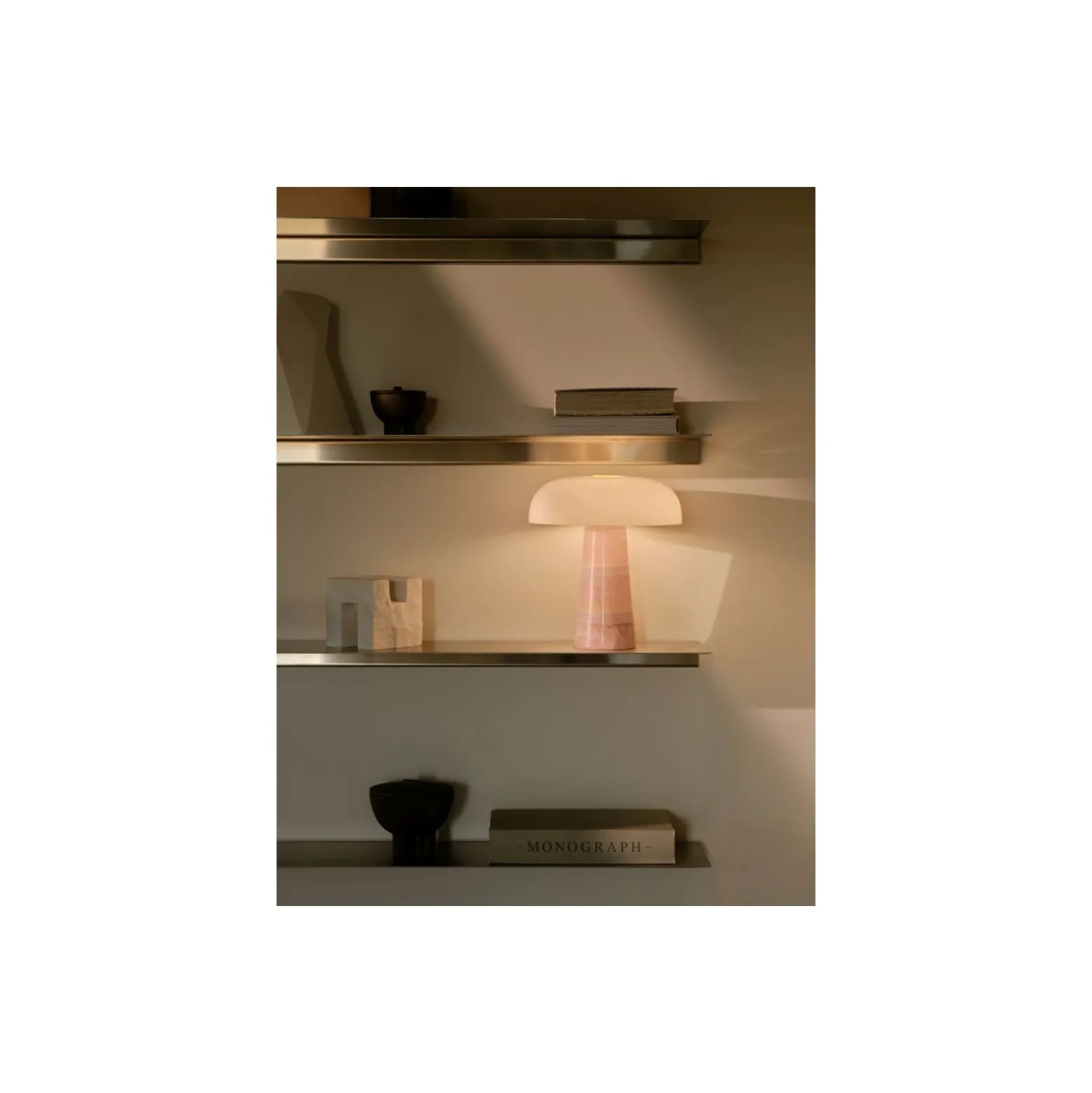DFTP by Nordlux Bordslampa Glossy Marmor och Glas Rosa | 220mm - Passande för 1x E14