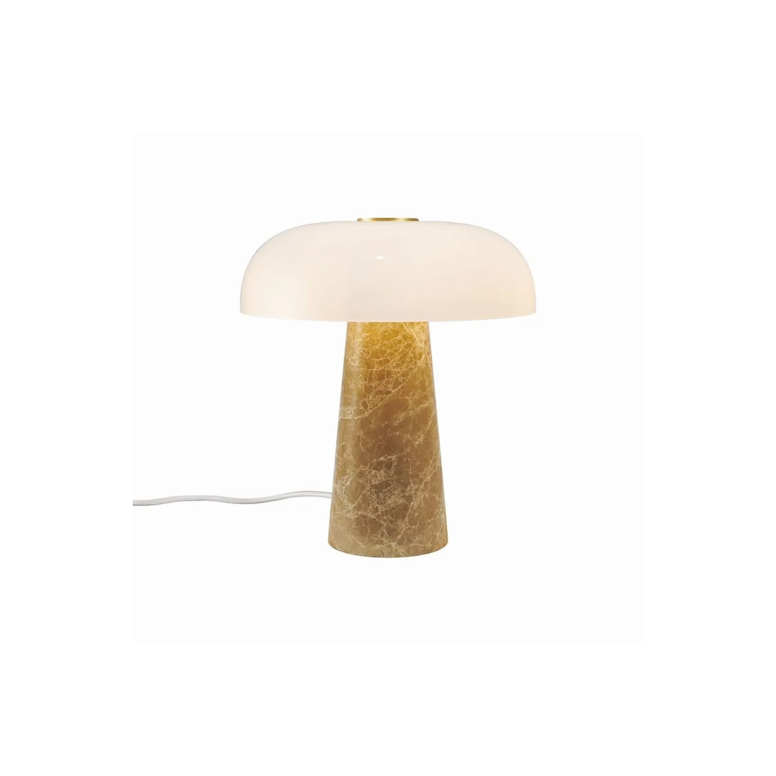 DFTP by Nordlux Bordslampa Glossy Marmor och Glas Beige | 220mm - Passande för 1x E14