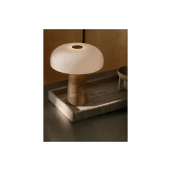 DFTP by Nordlux Bordslampa Glossy Marmor och Glas Beige | 220mm - Passande för 1x E14