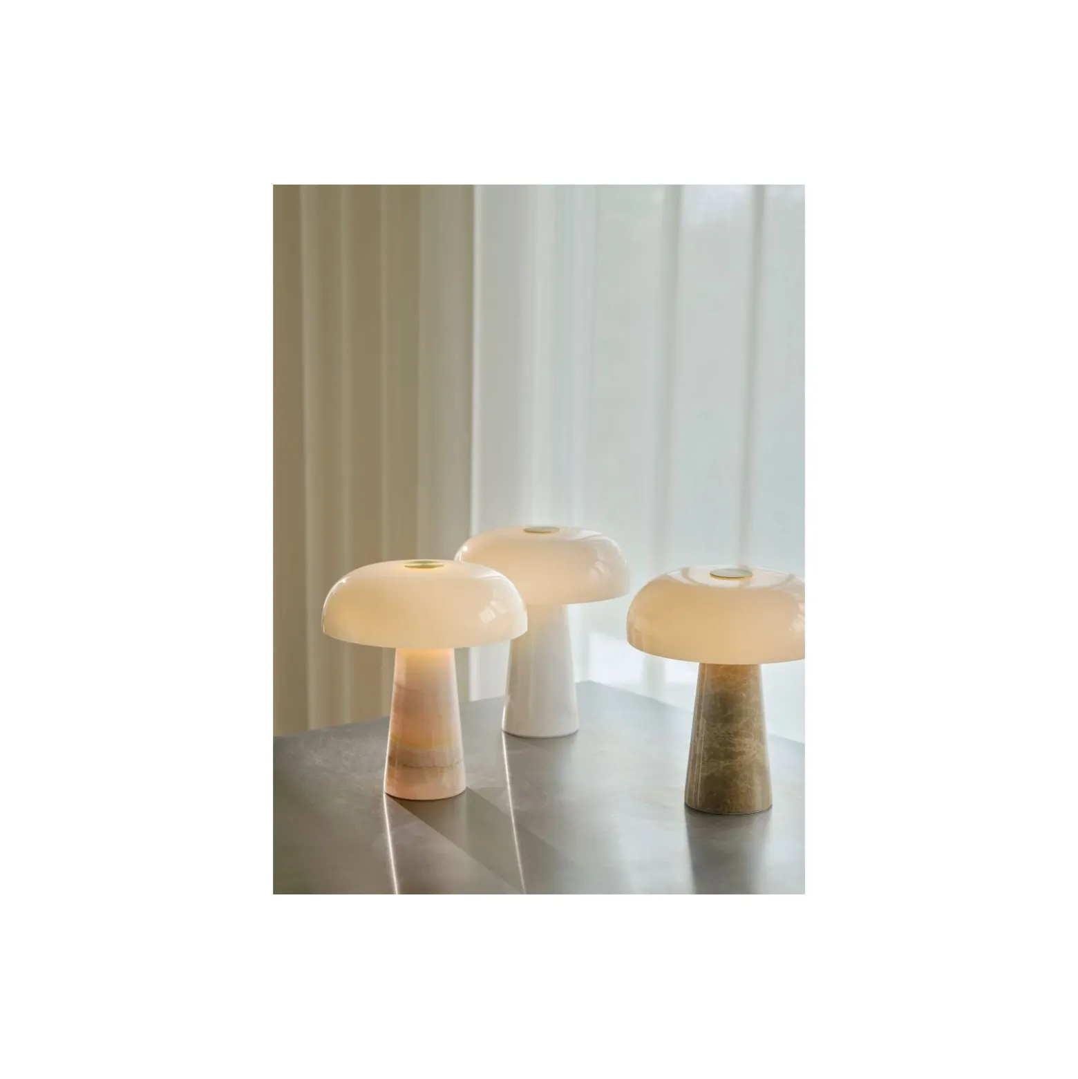 DFTP by Nordlux Bordslampa Glossy Marmor och Glas Vit | 220mm - Passande för 1x E14