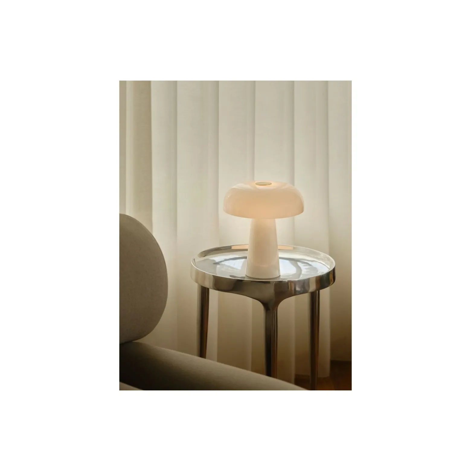 DFTP by Nordlux Bordslampa Glossy Marmor och Glas Vit | 220mm - Passande för 1x E14