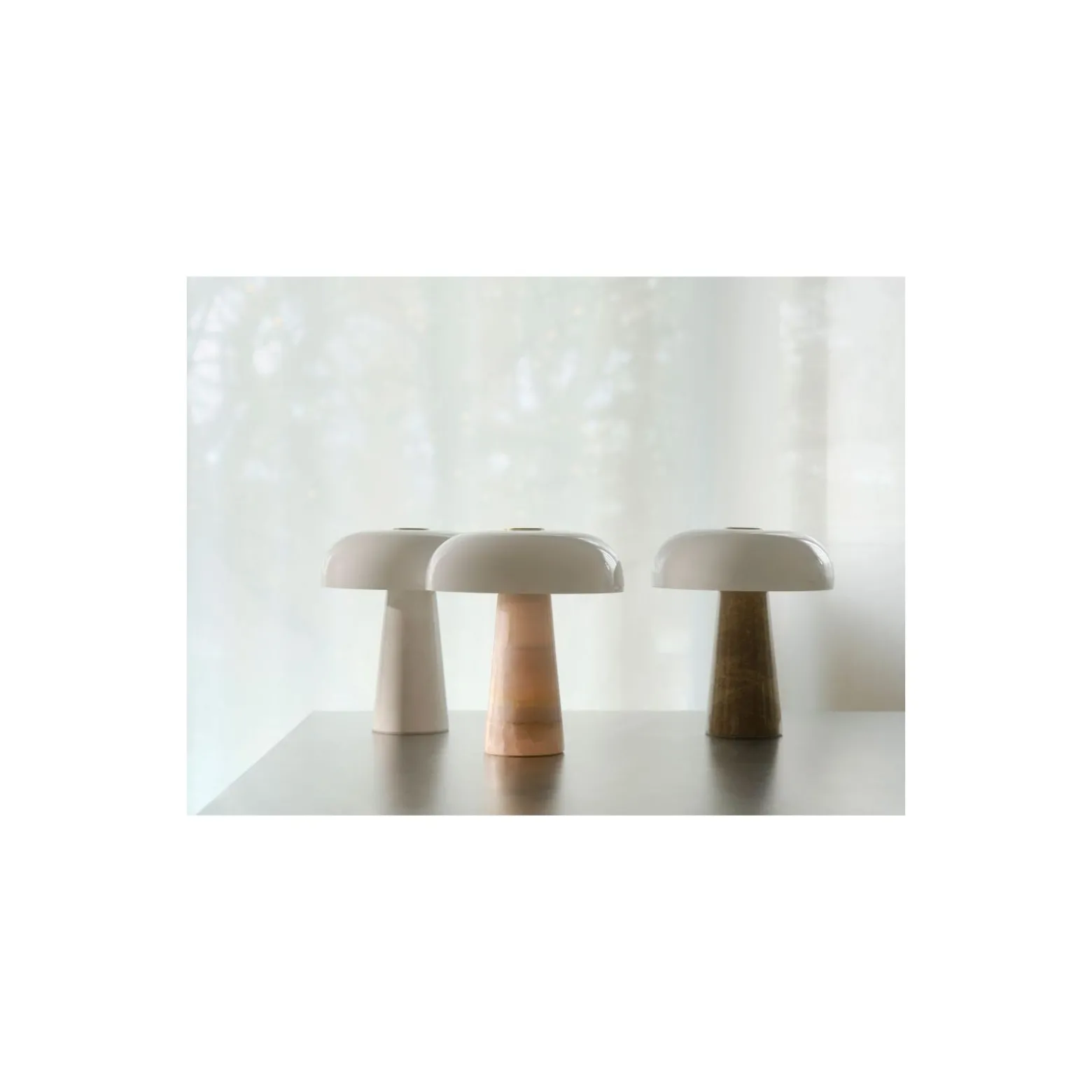 DFTP by Nordlux Bordslampa Glossy Marmor och Glas Vit | 220mm - Passande för 1x E14