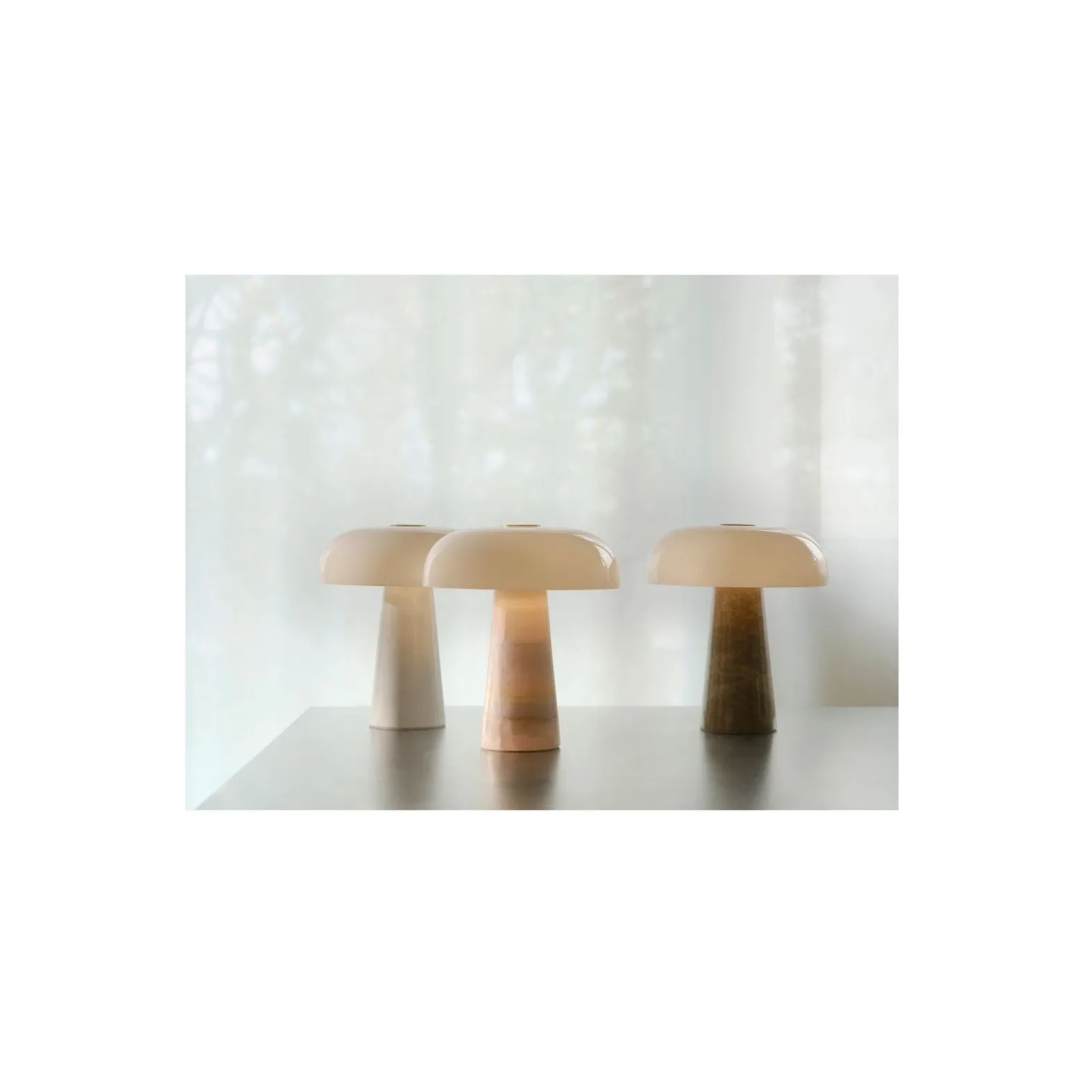 DFTP by Nordlux Bordslampa Glossy Marmor och Glas Vit | 220mm - Passande för 1x E14