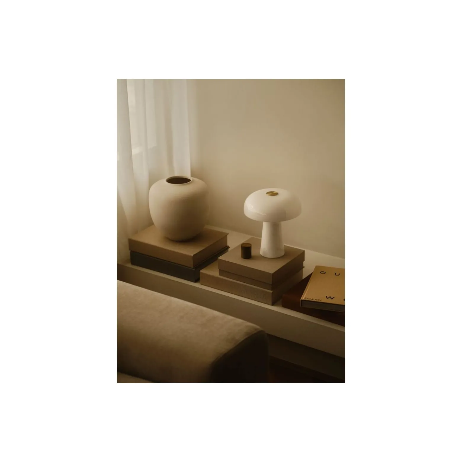 DFTP by Nordlux Bordslampa Glossy Marmor och Glas Vit | 220mm - Passande för 1x E14