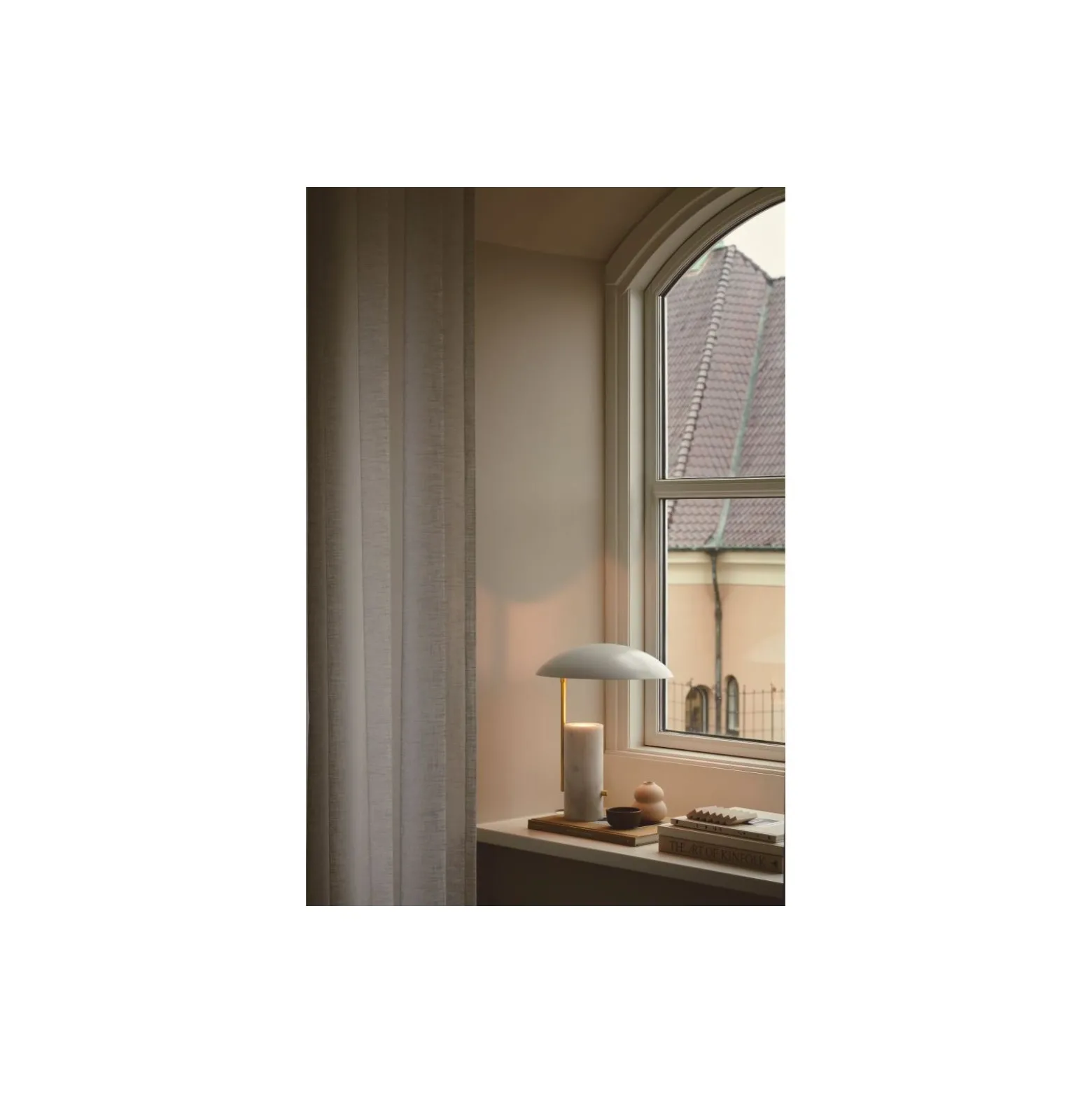 DFTP by Nordlux Bordslampa Mademoiselles Marmor och Metall Vit | Passande för 1x GU10