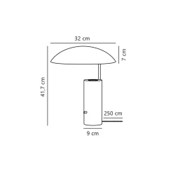 DFTP by Nordlux Bordslampa Mademoiselles Marmor och Metall Vit | Passande för 1x GU10