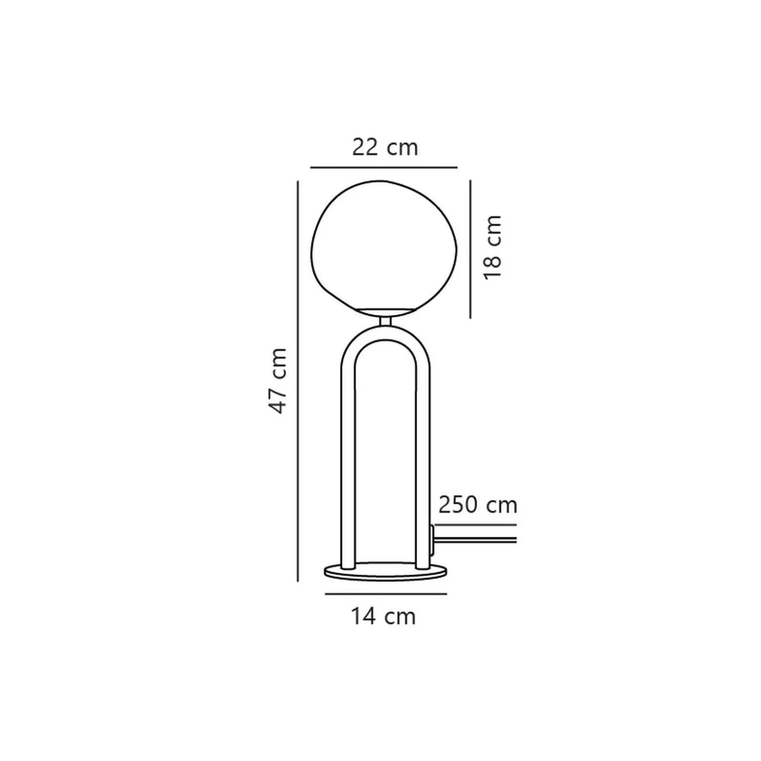 DFTP by Nordlux Bordslampa Shapes Glas och Metall Mässing | Passande för 1x E27