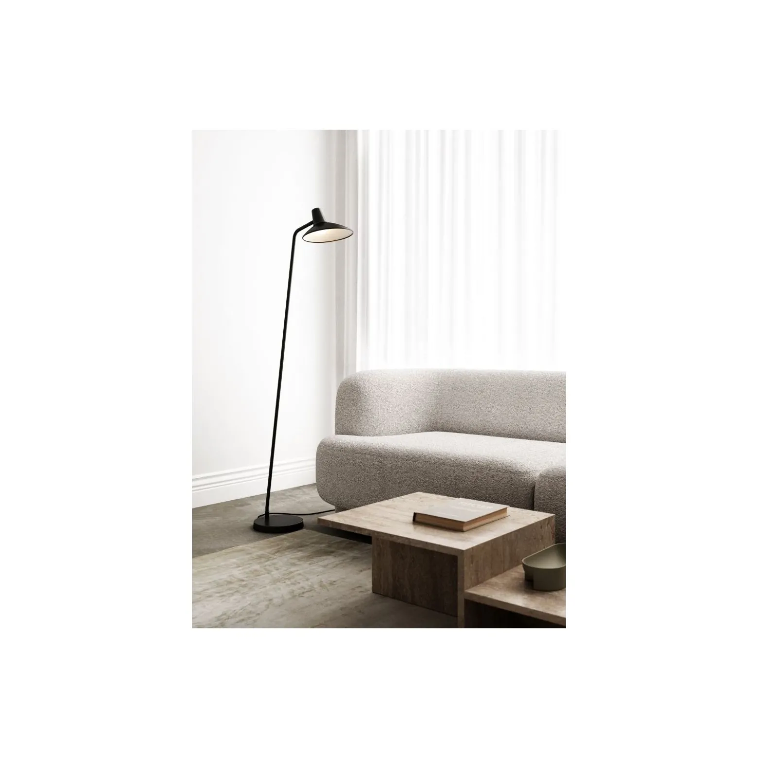 DFTP by Nordlux Darci Golvlampa Metall Svart | Passande för E14