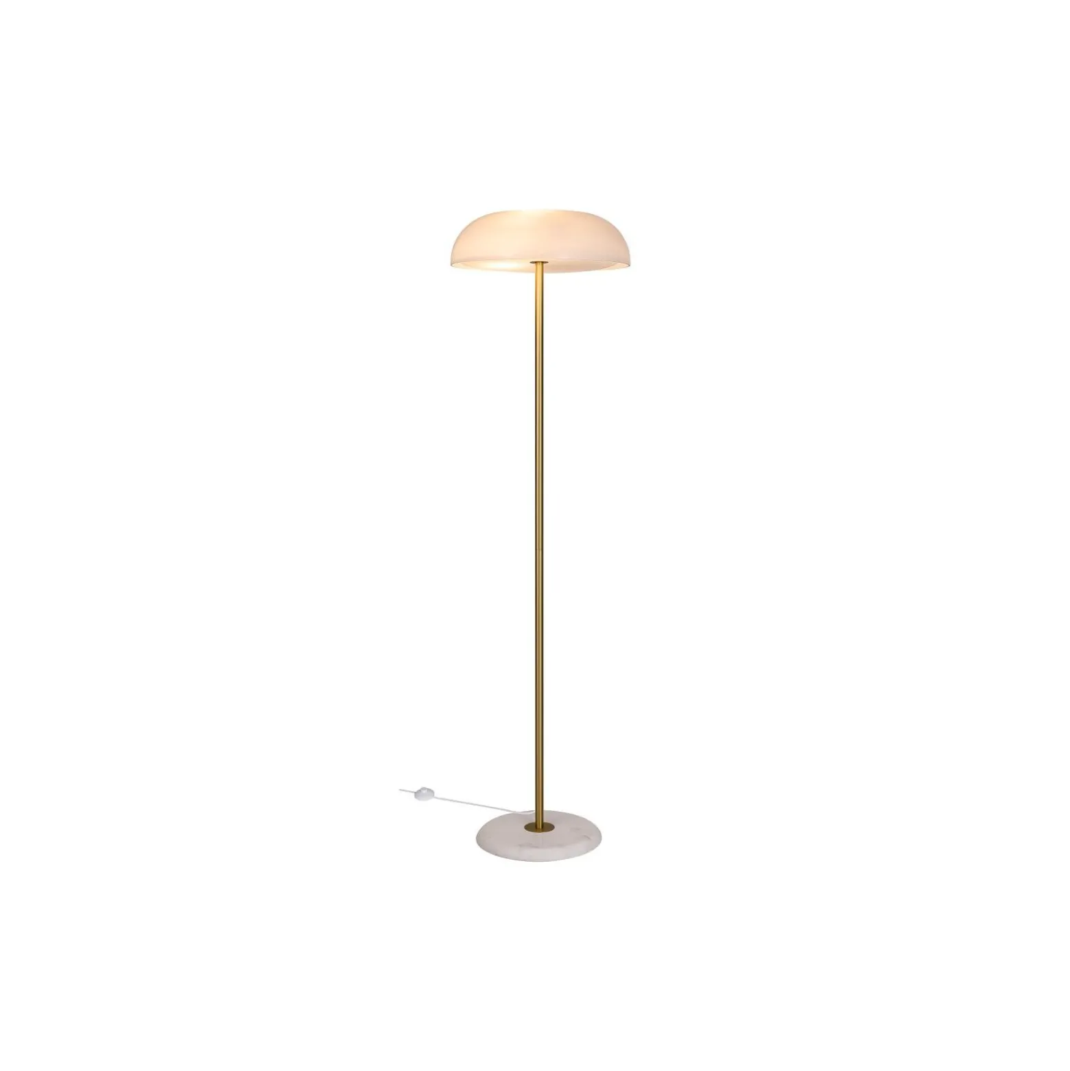 DFTP by Nordlux Glossy Golvlampa Glas och Marmor Vit | Passande för 3x E14