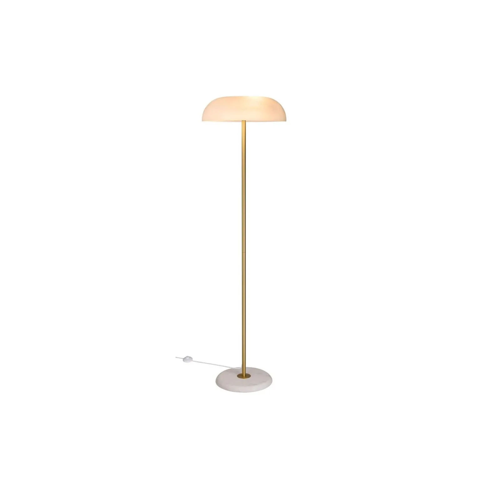 DFTP by Nordlux Glossy Golvlampa Glas och Marmor Vit | Passande för 3x E14