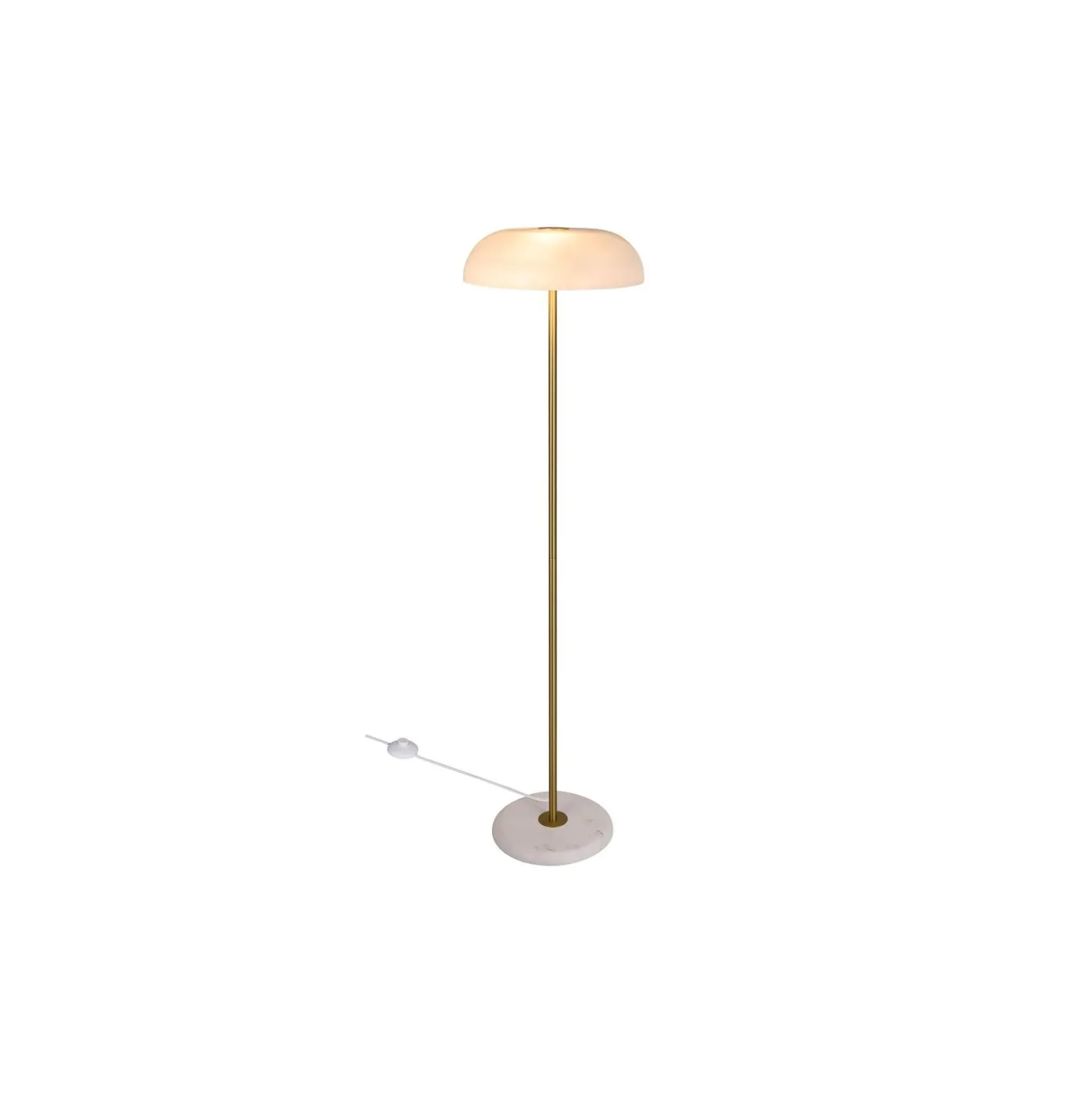 DFTP by Nordlux Glossy Golvlampa Glas och Marmor Vit | Passande för 3x E14