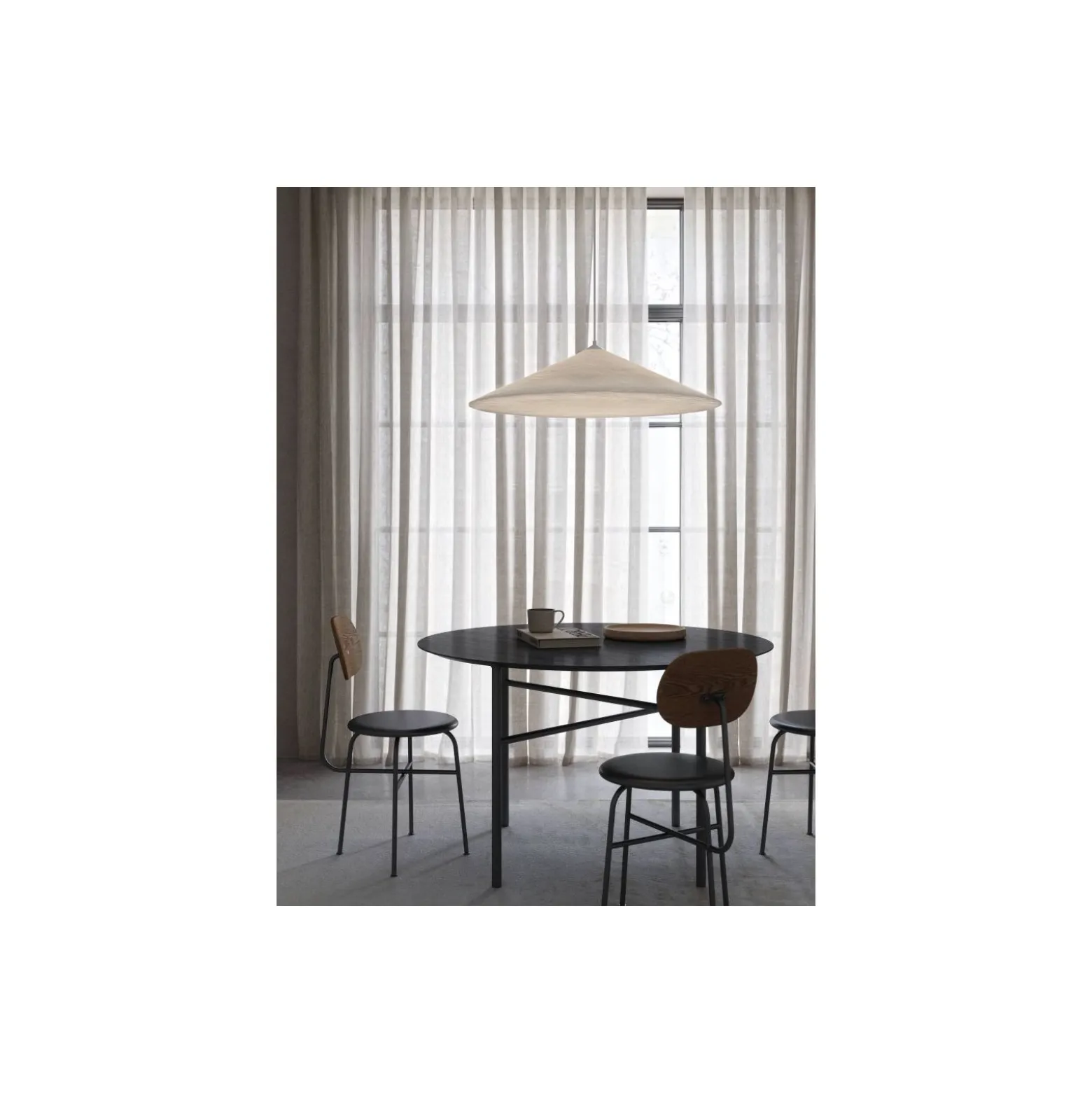 DFTP by Nordlux Hill 85 Pendellampa Textil och Metall Vit | Passande för 3x E27