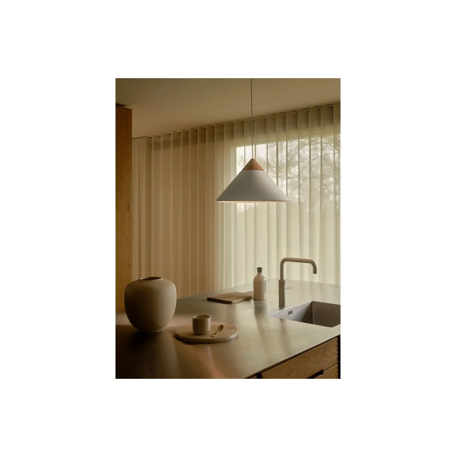 DFTP by Nordlux Kinto Pendellampa Metall och Trä Vit | 420mm - Passande för E27