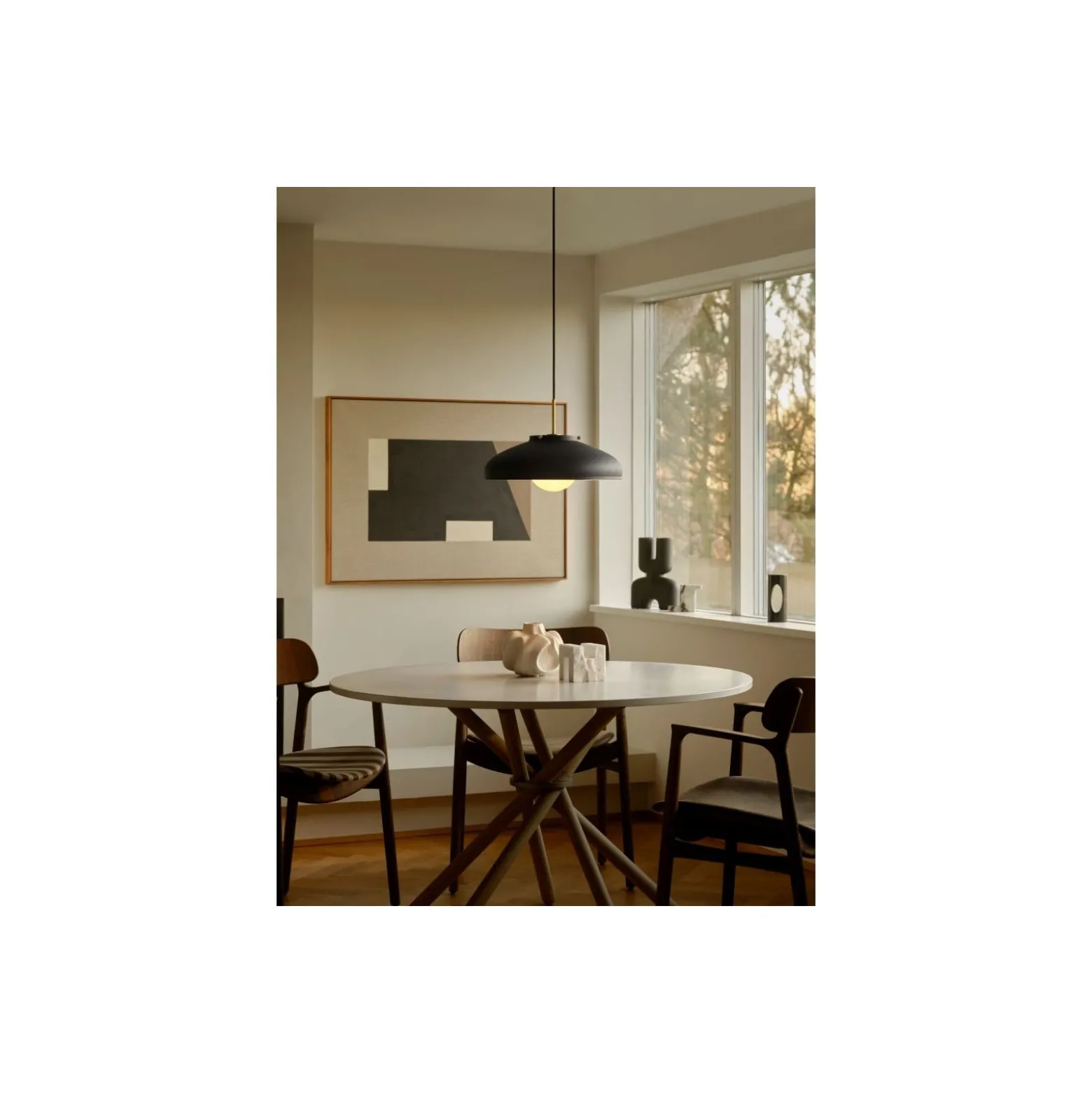 DFTP by Nordlux Latif Pendellampa Metall och Glas Svart | 400mm - Passande för E14