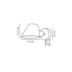 DFTP by Nordlux LED Vägglampa Stay Aluminium Grå | Passande för E27