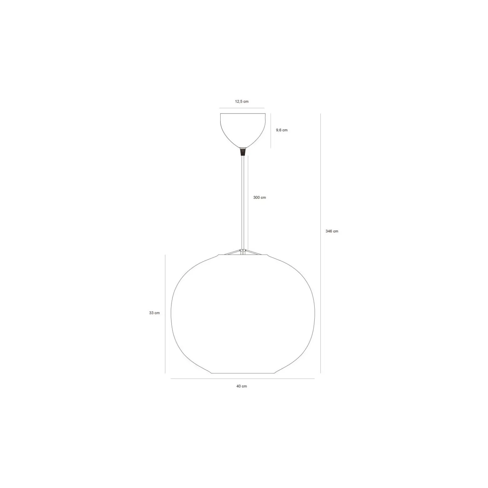 DFTP by Nordlux Navone 40 Pendellampa Glas och Metall Vit | 400mm - Passande för E27