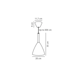 DFTP by Nordlux Pure 20 Pendellampa Metall och Trä Vit | Passande för E27