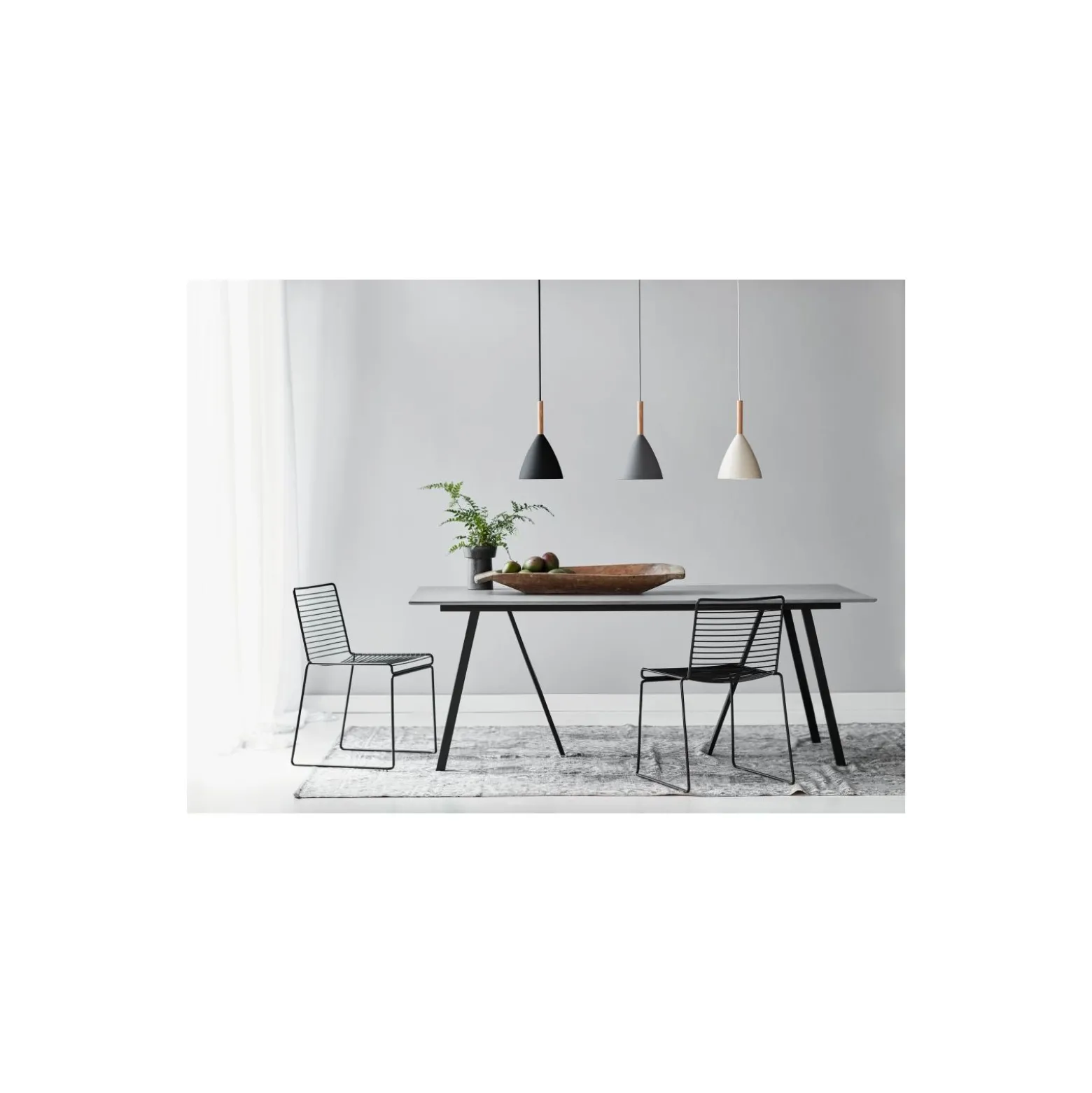 DFTP by Nordlux Pure 20 Pendellampa Metall och Trä Grå | Passande för E27