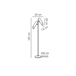 DFTP by Nordlux Rochelle Golvlampa Metall Svart | 76mm - Passande för 2x GU10