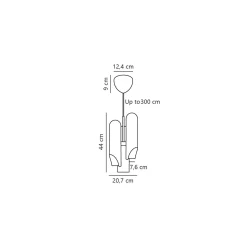 DFTP by Nordlux Rochelle Pendellampa Metall Svart | 207mm - Passande för 3x GU10