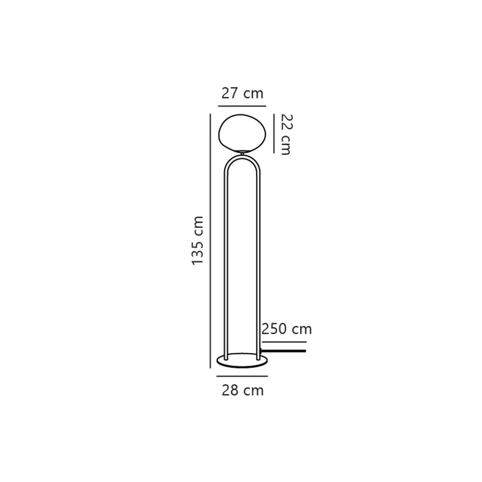 DFTP by Nordlux Shapes Golvlampa Glas och Metall Mässing | Passande för E27