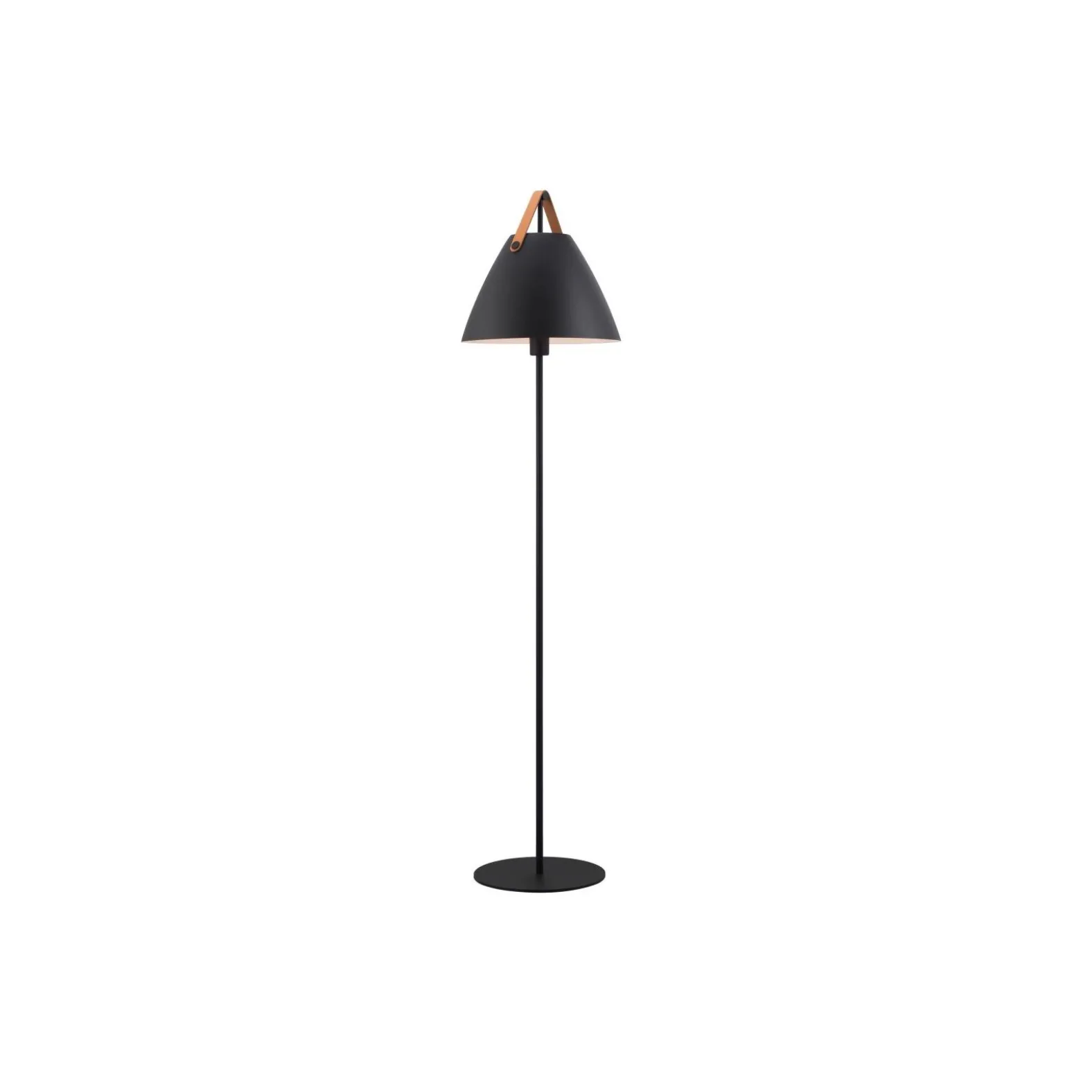 DFTP by Nordlux Strap Golvlampa Metall och Leather Svart | Passande för E27