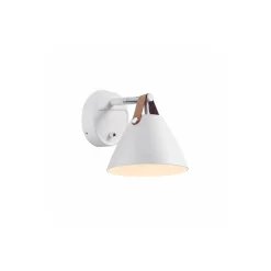 DFTP by Nordlux Strap 15 Vägglampa Metall och Leather Vit | Passande för GU10