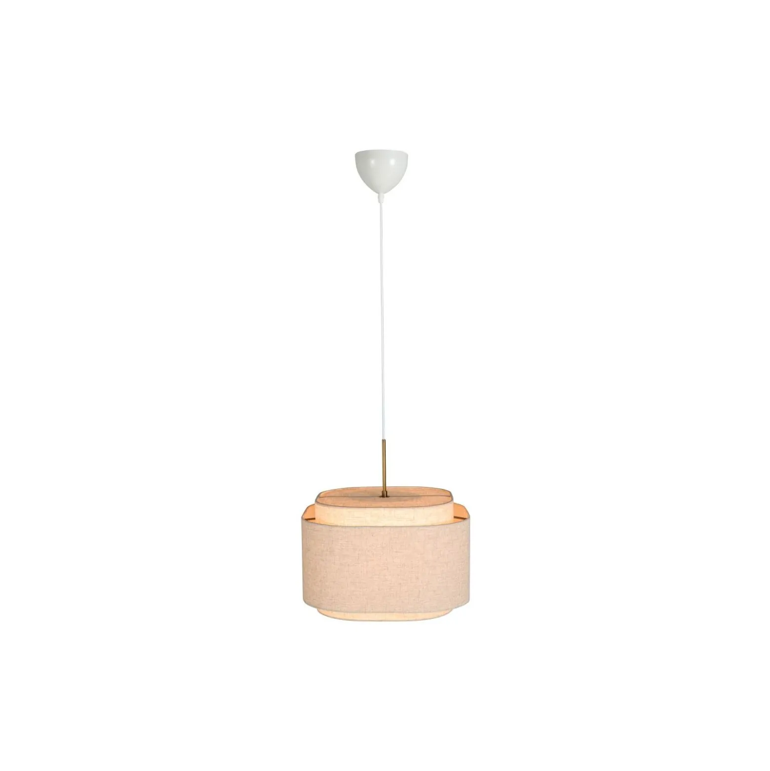 DFTP by Nordlux Takai Pendellampa Rostfritt Stål och Textil Beige | Passande för E27