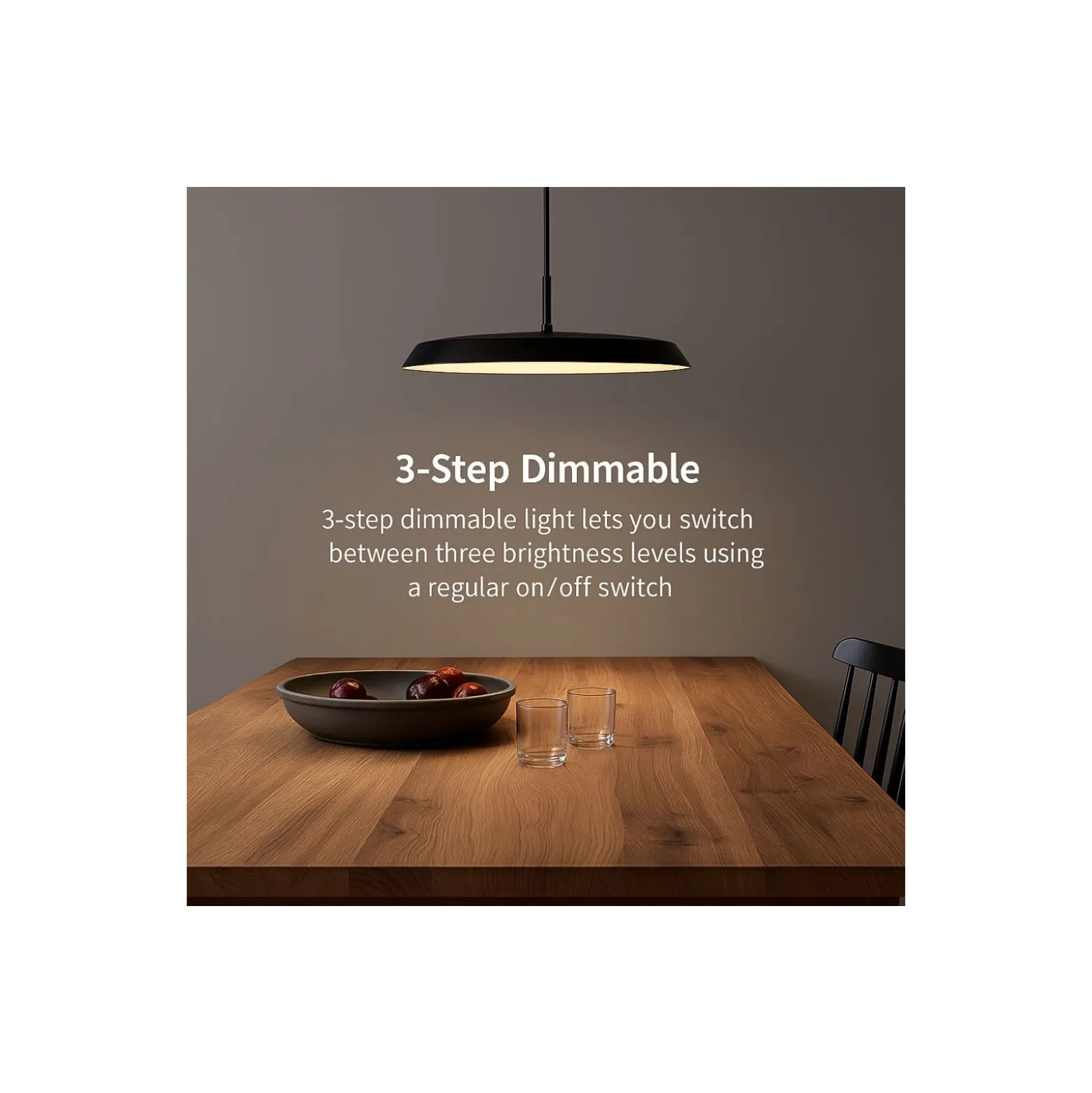 D'Lite Pendellampa Uxem Matt Svart 23W 1800lm - 827 Extra Varm Vit | 3-Stegs Dimbar