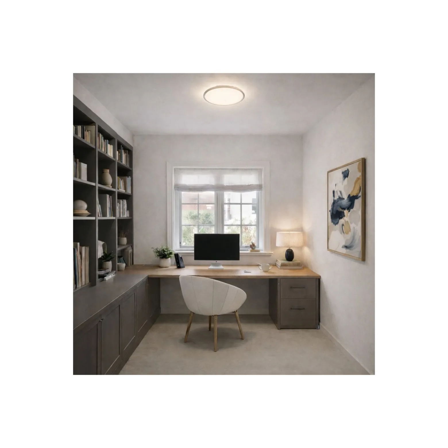 D'Lite Taklampa Luma Vit 22W 2000lm - 827 Extra Varm Vit | IP44 - 42cm