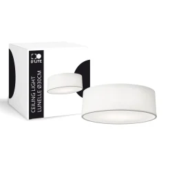 D'Lite Taklampa Lunelle 30cm Textil Vit | Passande för 2x E27
