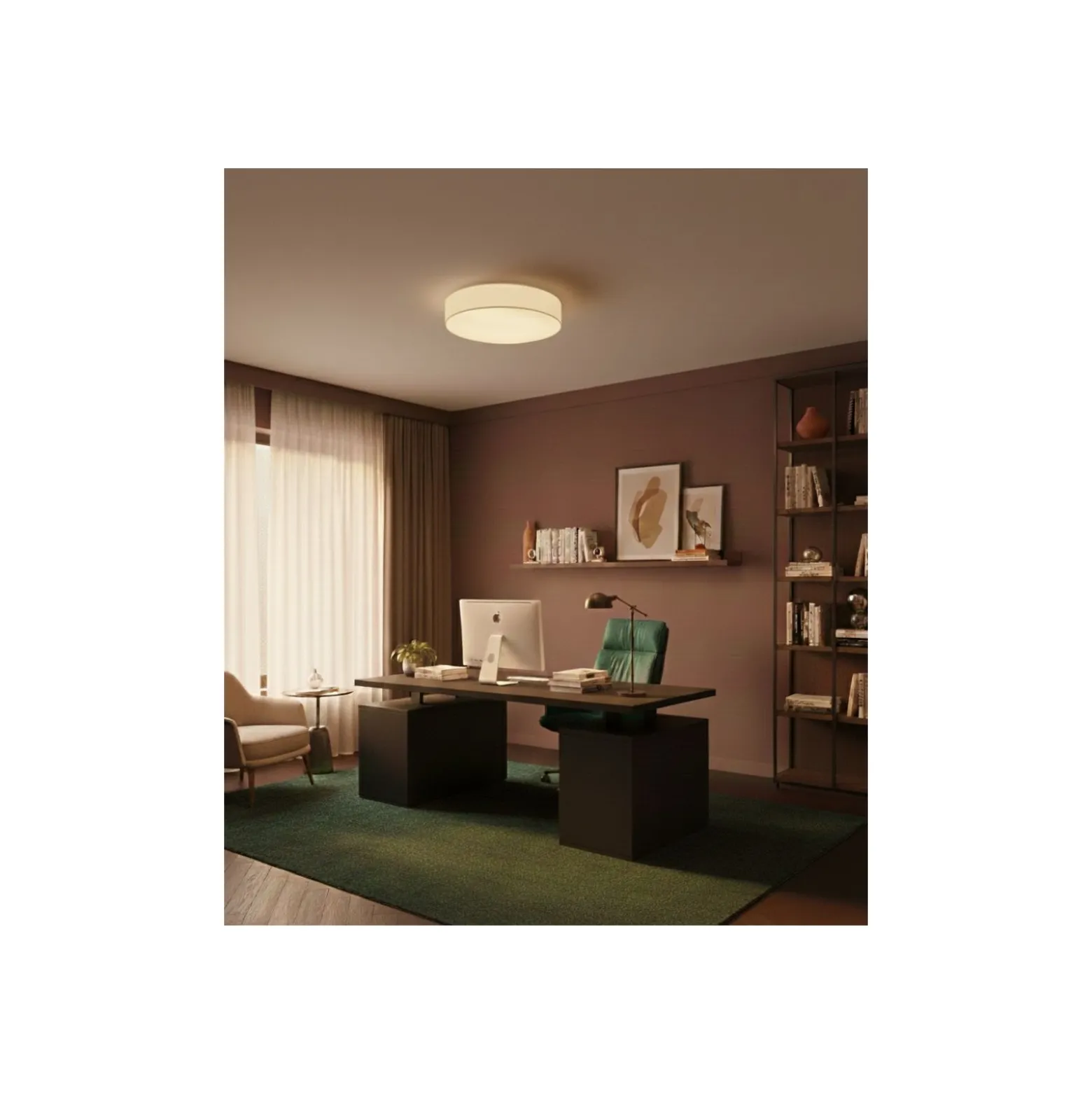 D'Lite Taklampa Lunelle 50cm Textil Brun | Passande För 3x E27