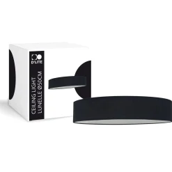 D'Lite Taklampa Lunelle 50cm Textil Svart | Passande för 3x E27