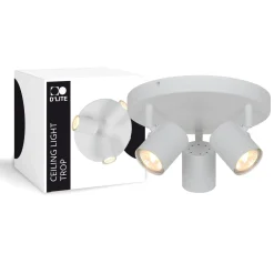 D'Lite Taklampa Trop Vit | Passande för 3x GU10